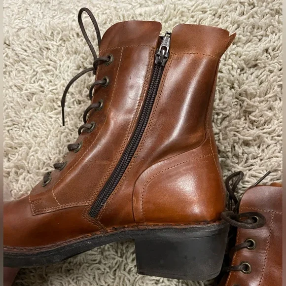 Milu Lace-Up Leather Boot FLY LONDON NWT Size 39